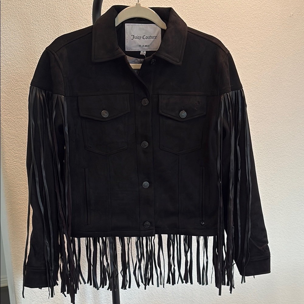 Juicy Couture Fringed Trucker Jacket NWT Size S